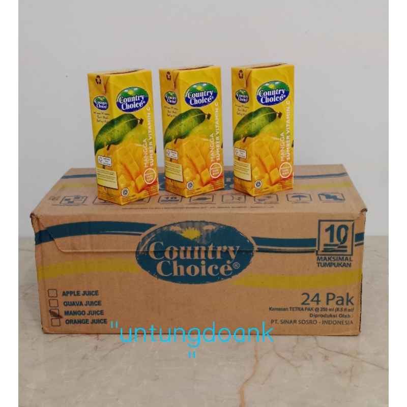 

country choice jus mangga 250ml (24 pcs/ karton)