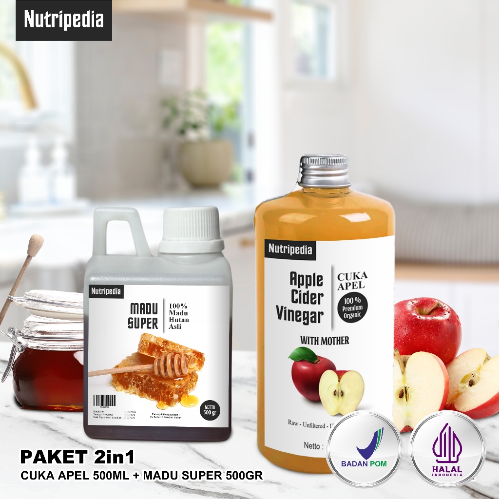 

NUTRIPEDIA - PAKET BUNDLING CUKA APEL 500ML DAN MADU HUTAN SUPER 500GR - OBAT ASAM LAMBUNG