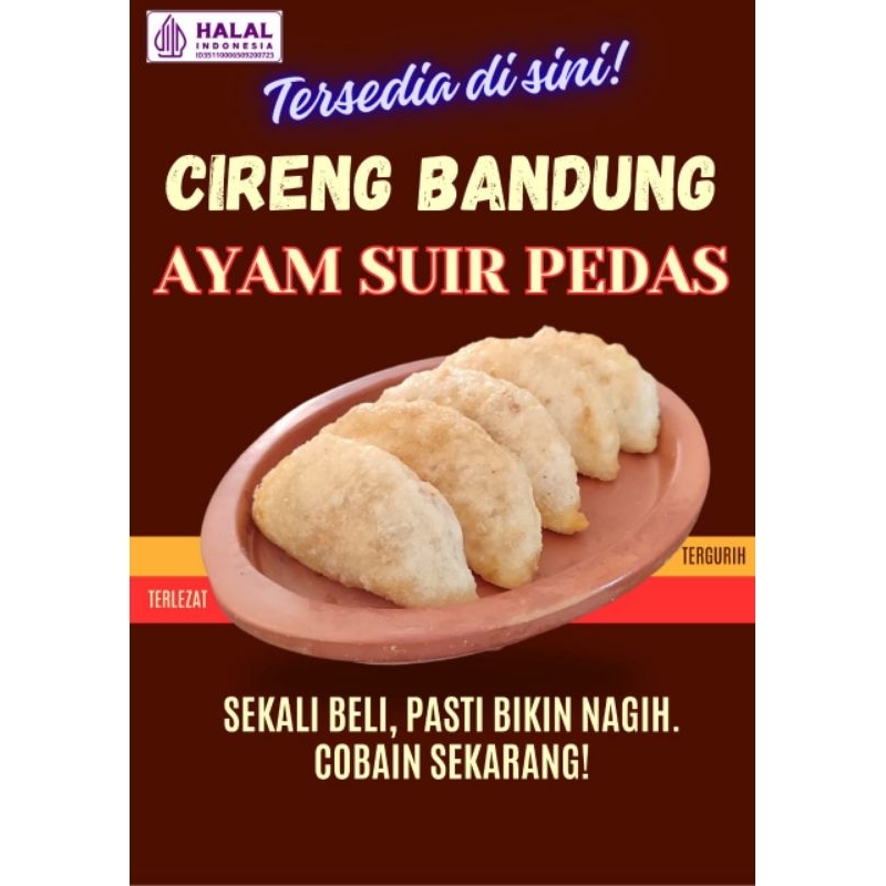 

asli bandung! cireng isi ayam suwir pedas