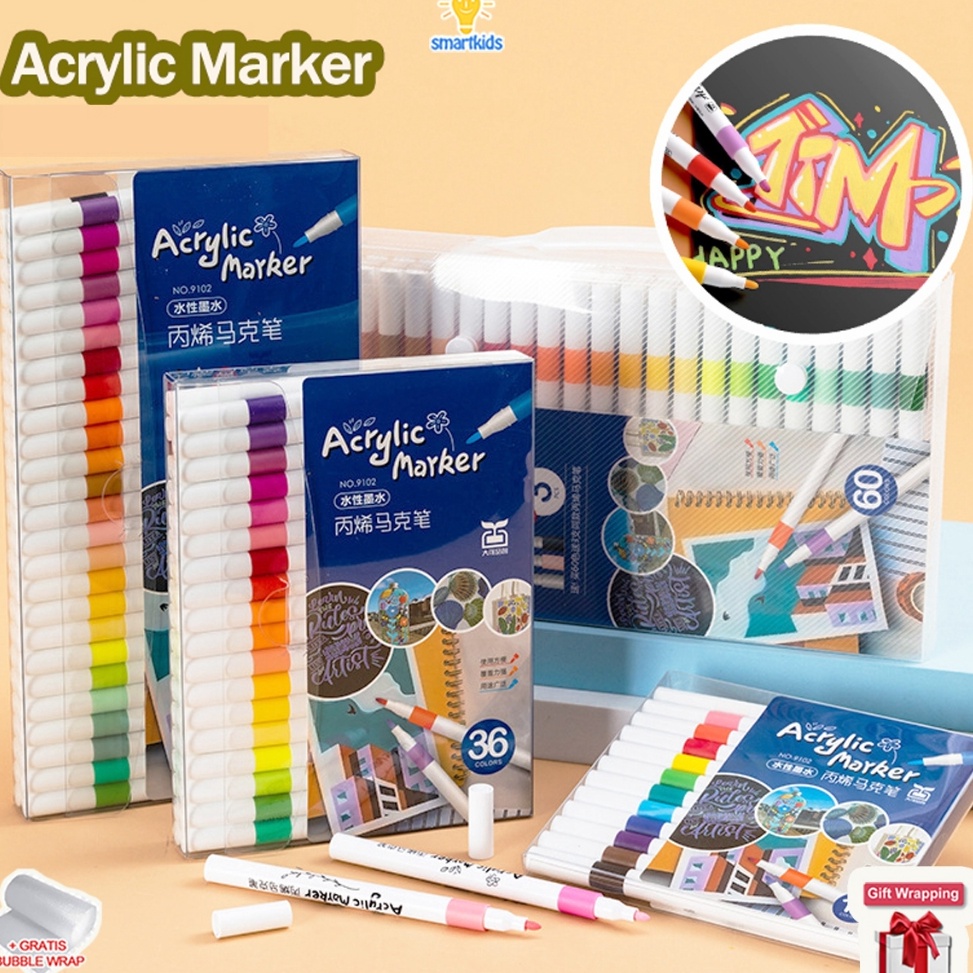 

KODE O13Y Pen Akrilik Marker Warna Cepat Kering Tahan Air Spidol Acrylic Painter Menggambar Kreativitas Seni Edukasi Anak