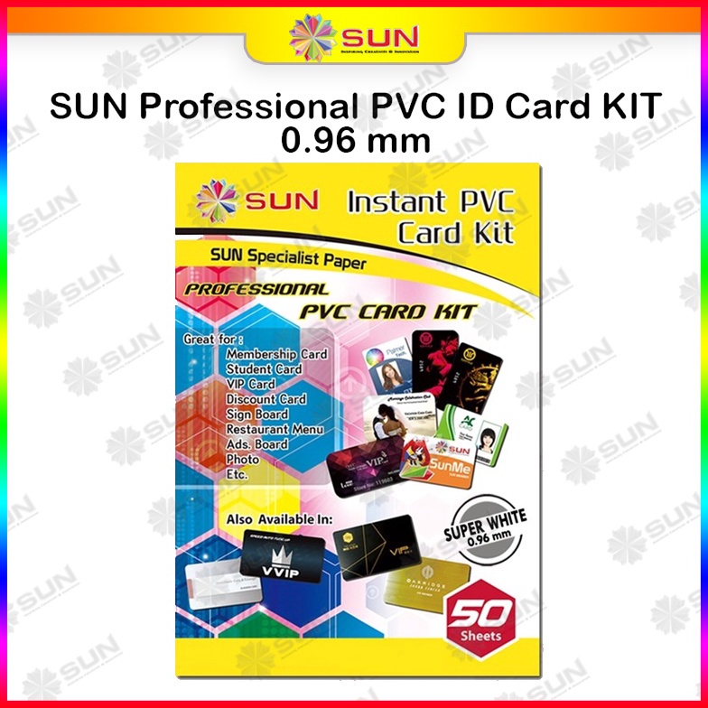 

KODE A98E Kertas PVC ID Card A4 PREMIUM SUN PVC ID Card Super White 76 96 Isi 5 Lembar 5 Card Support epsoncanonhpbrother oridyepigmentart paper ink 664 3 673 79 81 BT5 GT51 52 dll