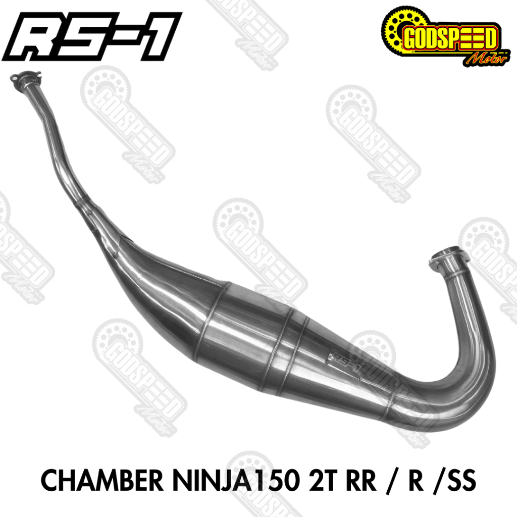 RS1 CHAMBER LEHER PERUT KNALPOT HEADER NINJA RR R SS 150 2T COBRA JOMBLO STANDAR STAINLESS GALVANIS 