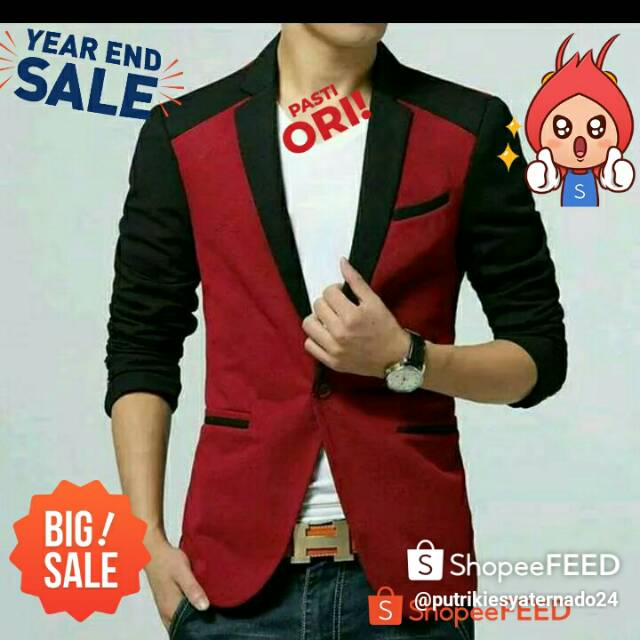 Jas Blezer Kombinasi Pria Dewasa Blazer Buat Acara Formal Atau Buat Acara Resmi