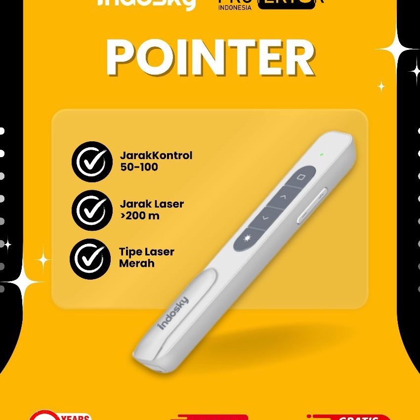 Terbatas Pusat Proyektor Indonesia  Pointer Indosky I Pointer Presentasi l Pointer Laser Merah