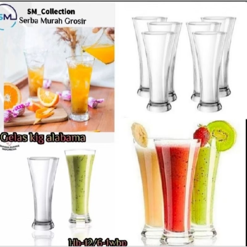 cangkir tinggi/gelas jus/gelas bening kaca/gelas KIG HB-12