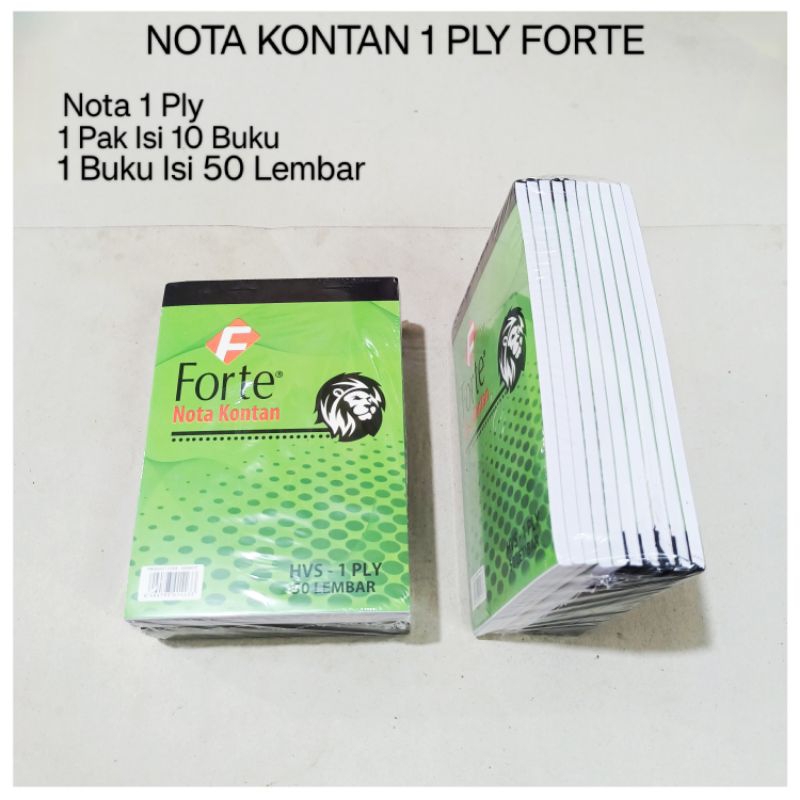 

1 Pak Nota Kontan 1 Ply Forte Isi 10 Buku