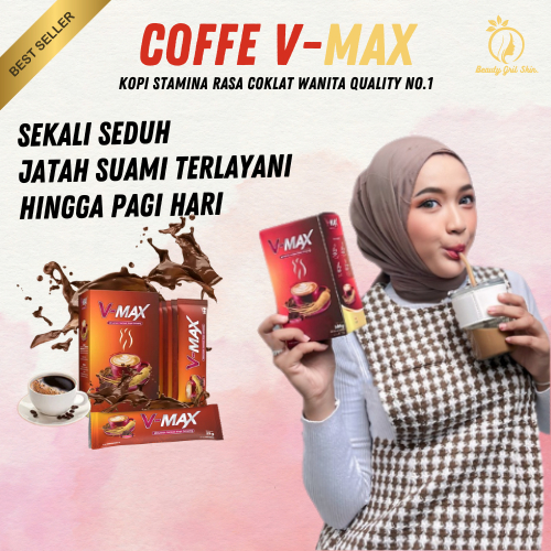 

V-MAX Coffe (Minuman Kopi Wanita Cantik V-MAX Coffi Extrak Gingseng Rasa Coklat )