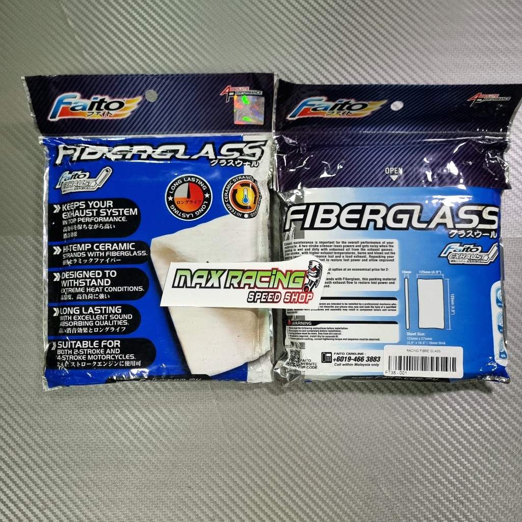 Glasswool Faito Knalpot racing 4 tak 2 tak