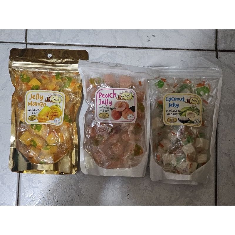 

JELLY MANGO,PEACH DAN COCONUT AOI dan Snack AOI Lainnya Original Thailand