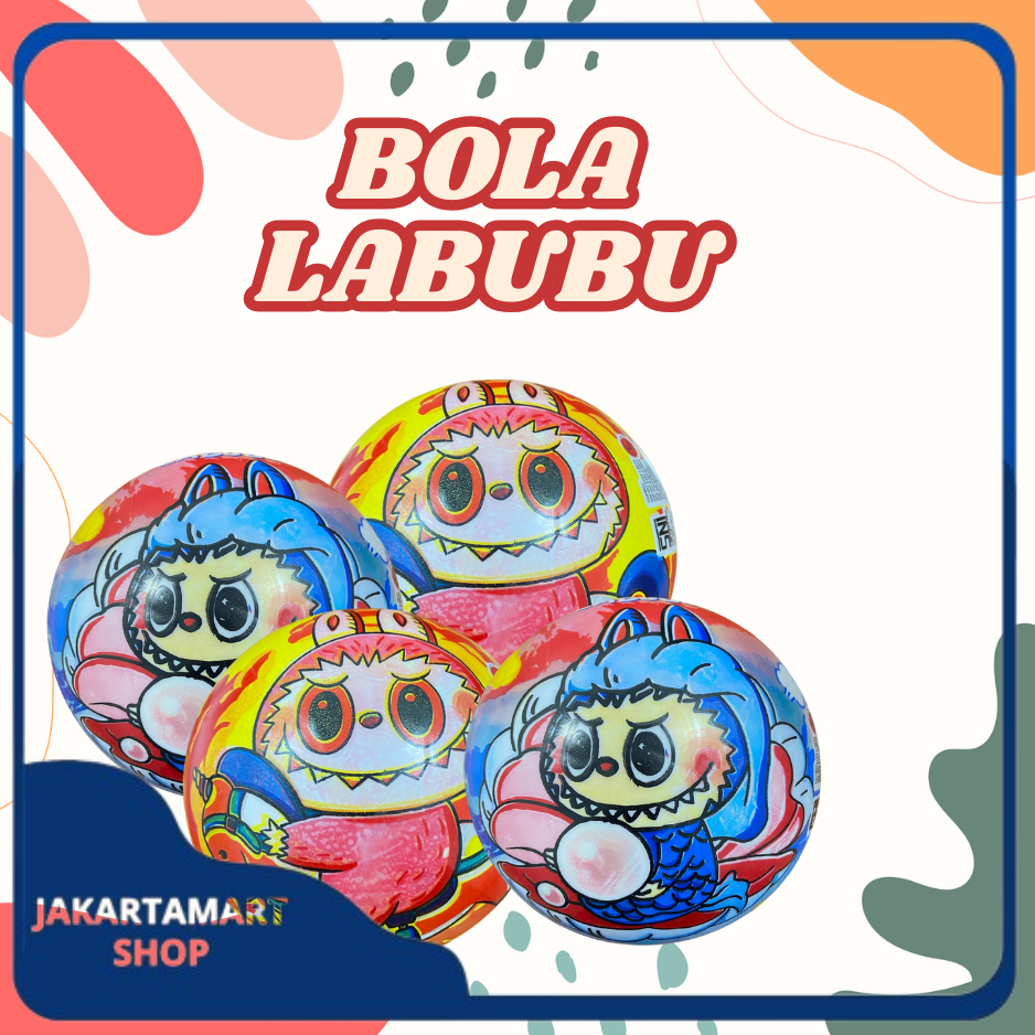 JMT Mainan Anak Bola Karakter Labubu Karet Bola Karakter Toys