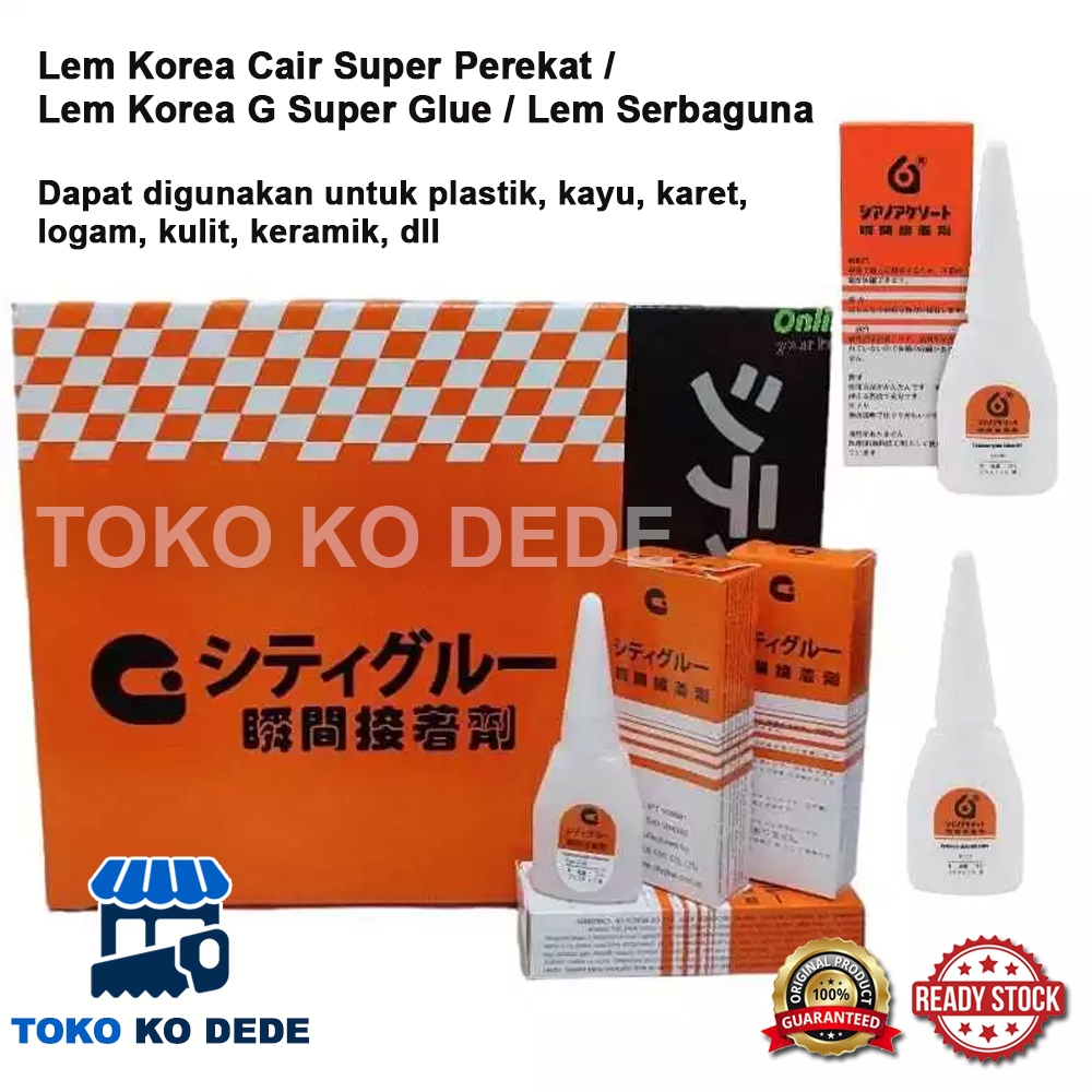 

Lem Korea Cair Super Perekat / Lem Korea G Super Glue / Lem Serbaguna