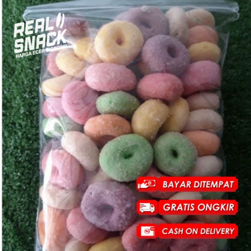 

[COD] 500 GRAM GETAS DONAT WARNA WARNI / DONAT PELANGI MANIS