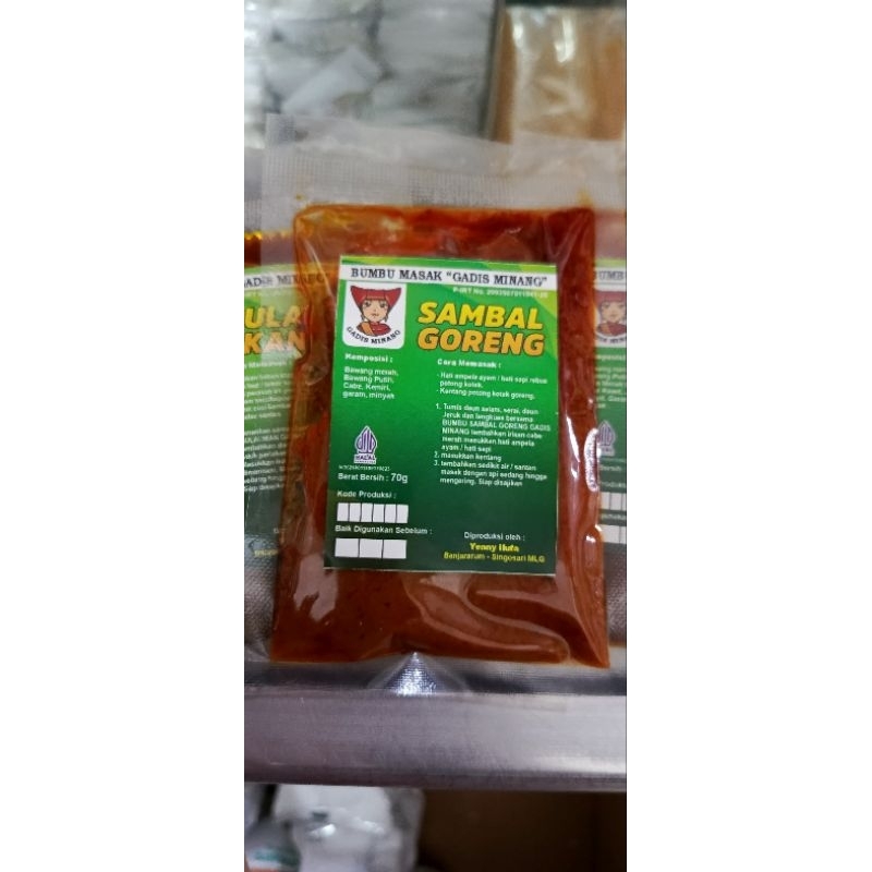 

Bumbu Masak Gadis Minang SAMBAL GORENG