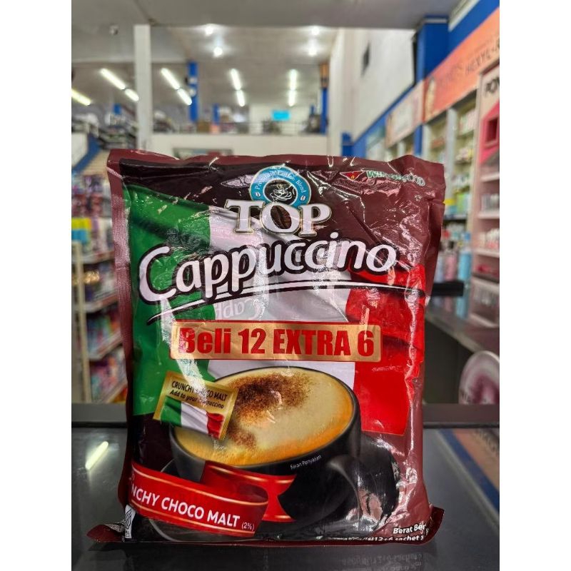 

Top Cappuccino Crunchy Choco Malt Isi 12 Ektra 6