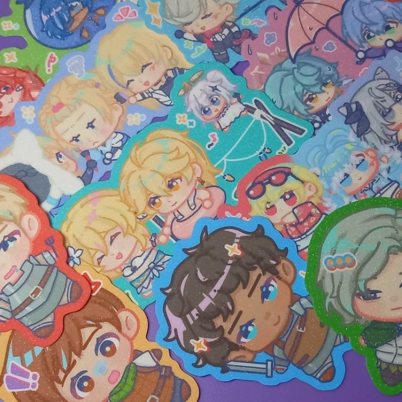 

[BACA DESKRIPSI] STICKERS BY NATZUTAN — GENSHIN IMPACT STAR RAIL HOLOLIVE ID DUNGEON MESHI