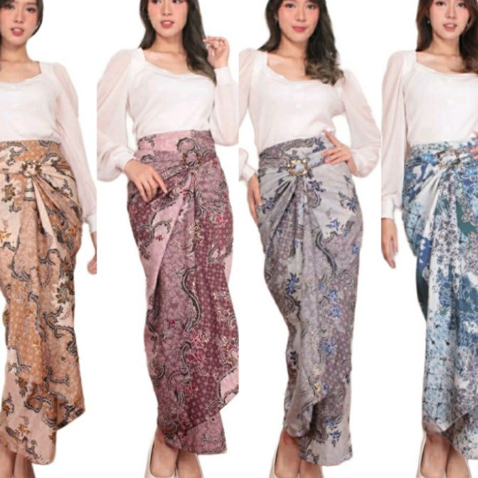 Unggul  5 Motif Batiku Rok lilit batik modern motif  kain batik floral  rok serut batik  Rok Batik B