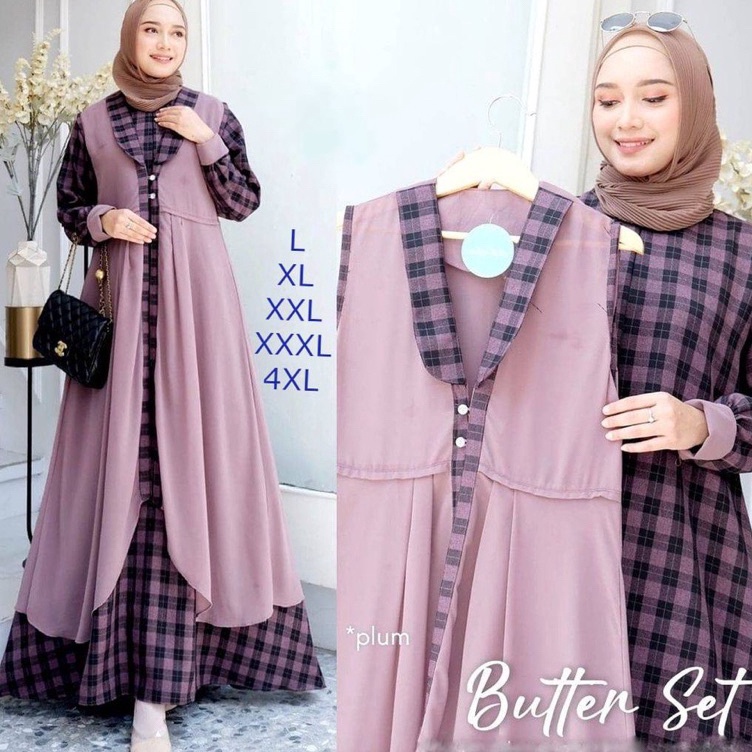 Kejar Kejutan gamis jumbo ld 14 set outer mariska gamis wanita terbaru kekinian