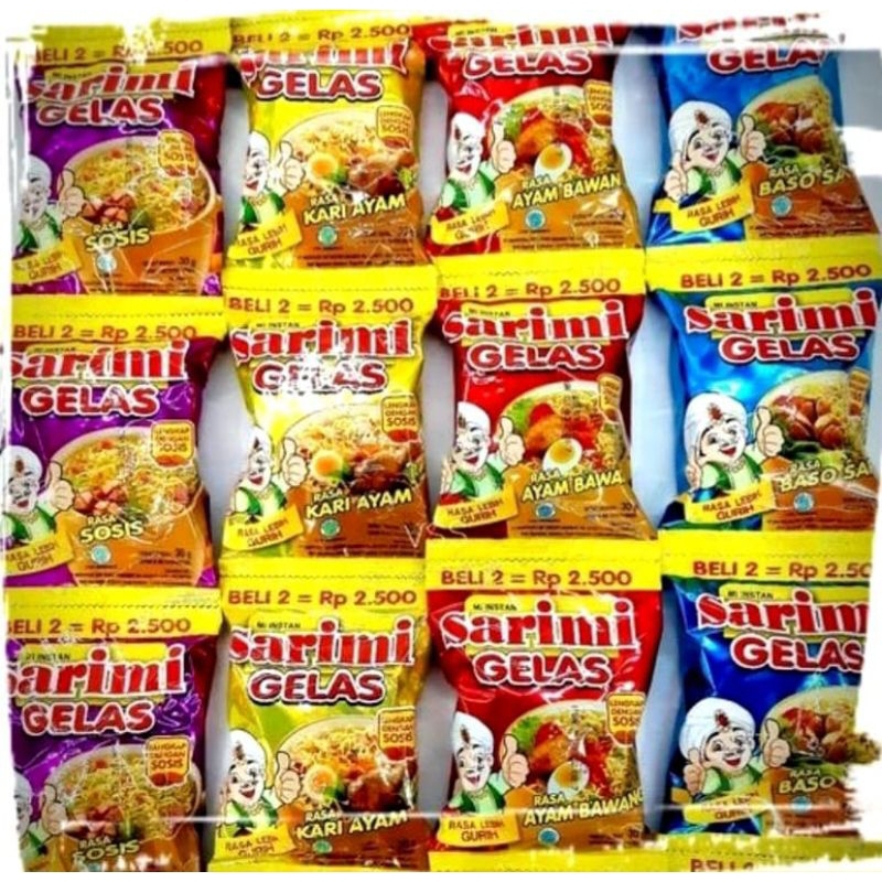

sarimi gelas renteng ( 1 renteng isi 10 @ 30 gram , 1kg muat 3 renteng )