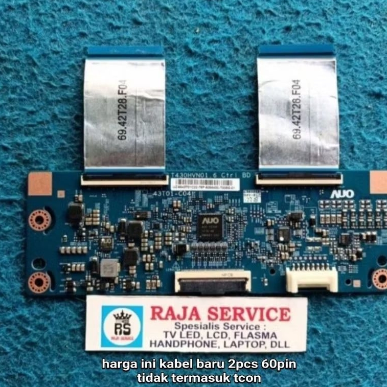 kabel tv SAMSUNG UA43J5500 UA43J5500AK flaxible lvds dari ke tcon panel lcd 60pin