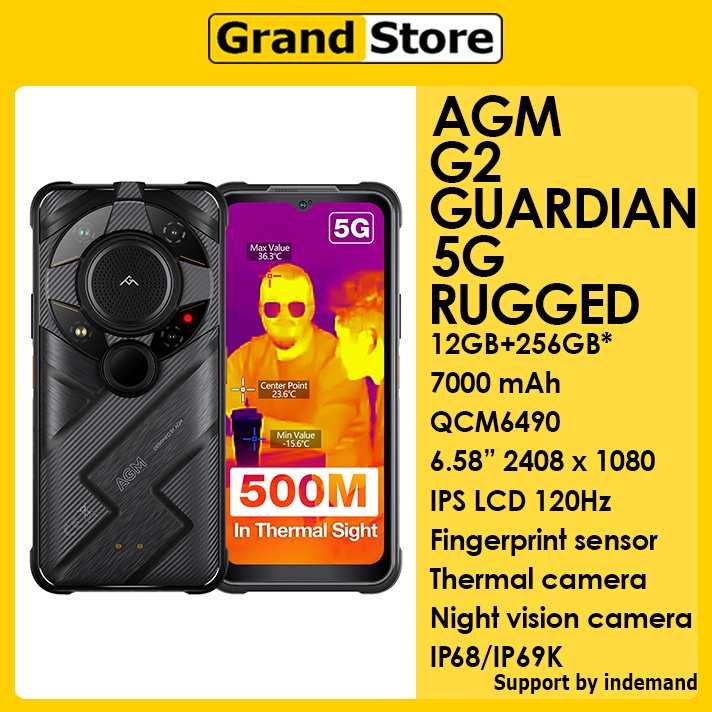 AGM G2 GUARDIAN 5G 12GB+256GB* 7000mAh 6.78" Night vision & thermal camera NFC Rugged smartphone