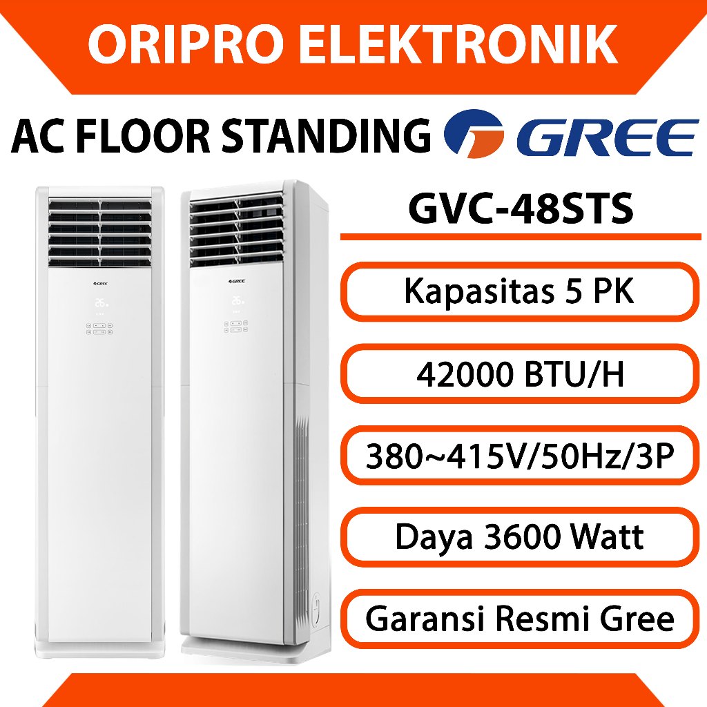 Air Conditioner AC Floor Standing 5 PK Gree GVC-48STS Unit Only