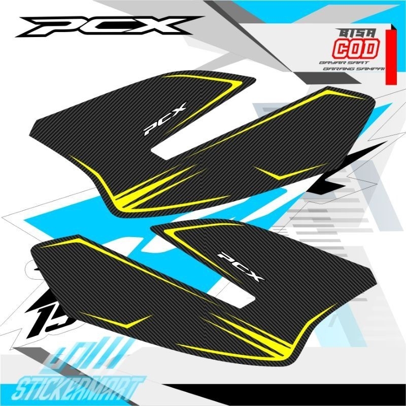 Sidepad PCX 150 motif carbon variasi sticker motor