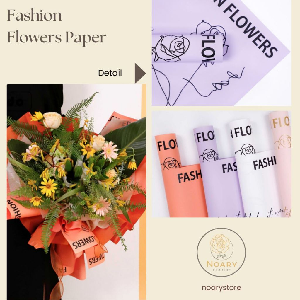 

FASHION FLOWERS PAPER / Flower Wrapping / Cellophane / Wrap / Kertas Bunga / Kertas Kado / Flower Paper / Kertas Grosir / Kertas Import / Kertas Cellophane / Florist / Buket Bunga / Florist Suppl