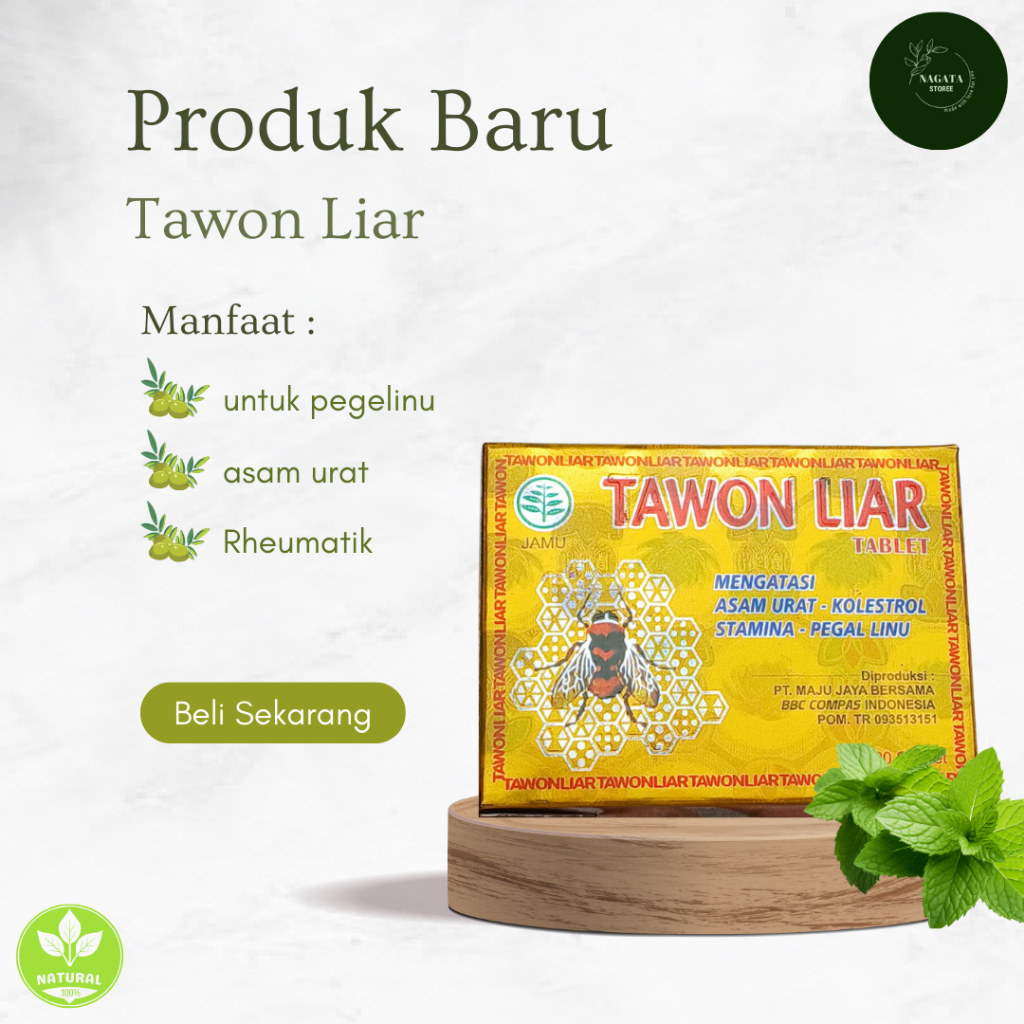 

TERLARIS TawOn Kun!ng gold (Liar) herbal alami asam urat