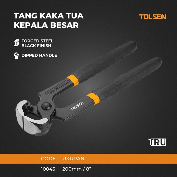 TOLSEN Tang Catut / Kakak tua 8" Bison Kepala Besar 10045