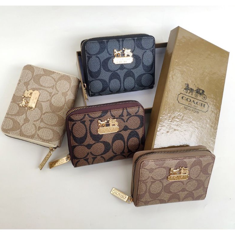 KODE V6U Dompet Coach Mini Import Free Box  Dompet Kartu Coach
