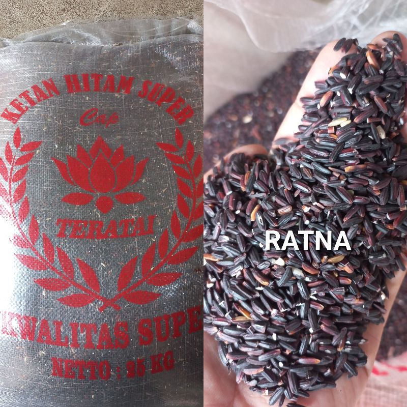 

BERAS KETAN HITAM PREMIUM 1 Kg / KETAN HITAM ( Merk TERATAI) Kemasan Repack