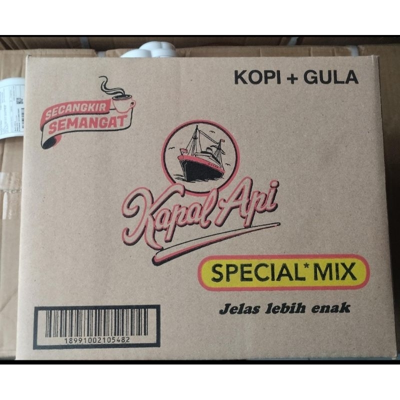 

Kapal Api Special Mix Renteng 1 dus isi 12 Rtg x 10 bks x 23 g Kopi + Gula 1 dos / karton isi 12 renceng x 10 bungkus x 23 gr gram