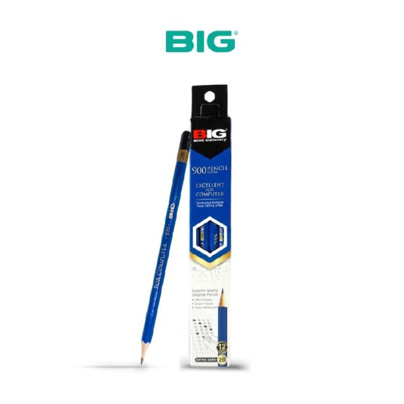 

PENSIL 2B BIG 900 (BIRU) & 911 (HIJAU) SERIES / 2B EXCELLENT FOR COMPUTER (ECER / SATUAN)