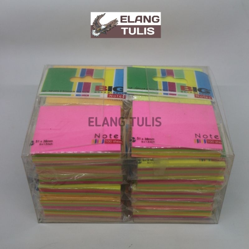 

24 Pcs BIG Sticky Notes Warna Ukuran 51 × 38 mm | Note Kertas | Memo Tempel Tumpuk