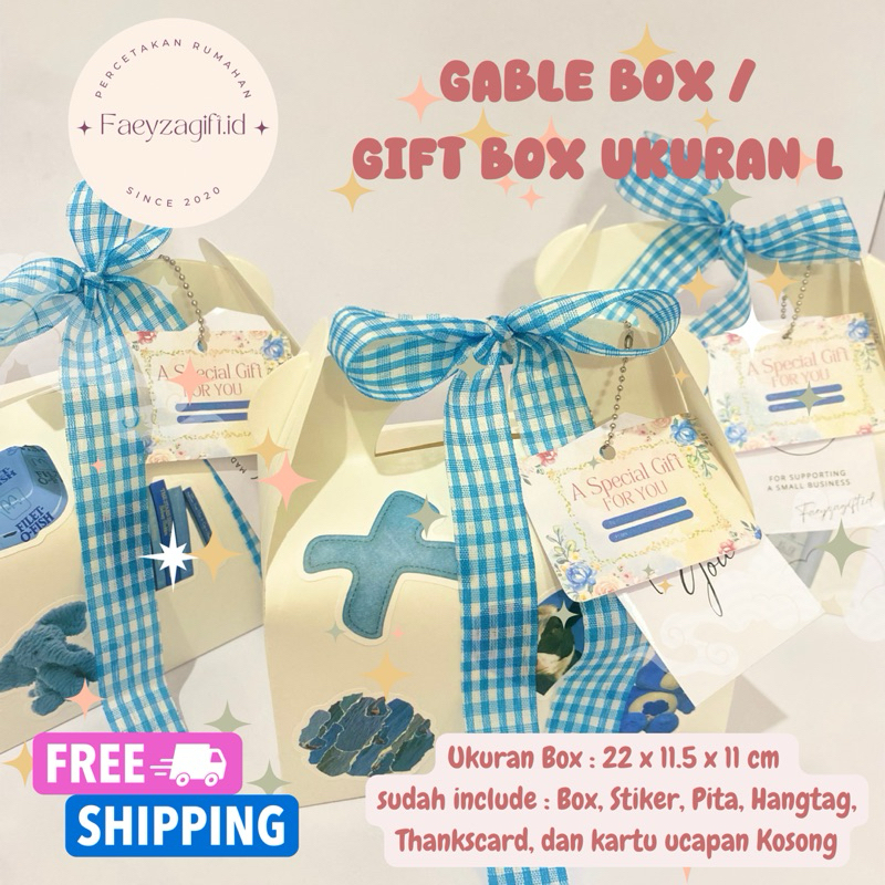 

(HANYA BOX & AKSESORIES) (XL) gift box / gable box / box hampers / box kado / box ultah / snack box