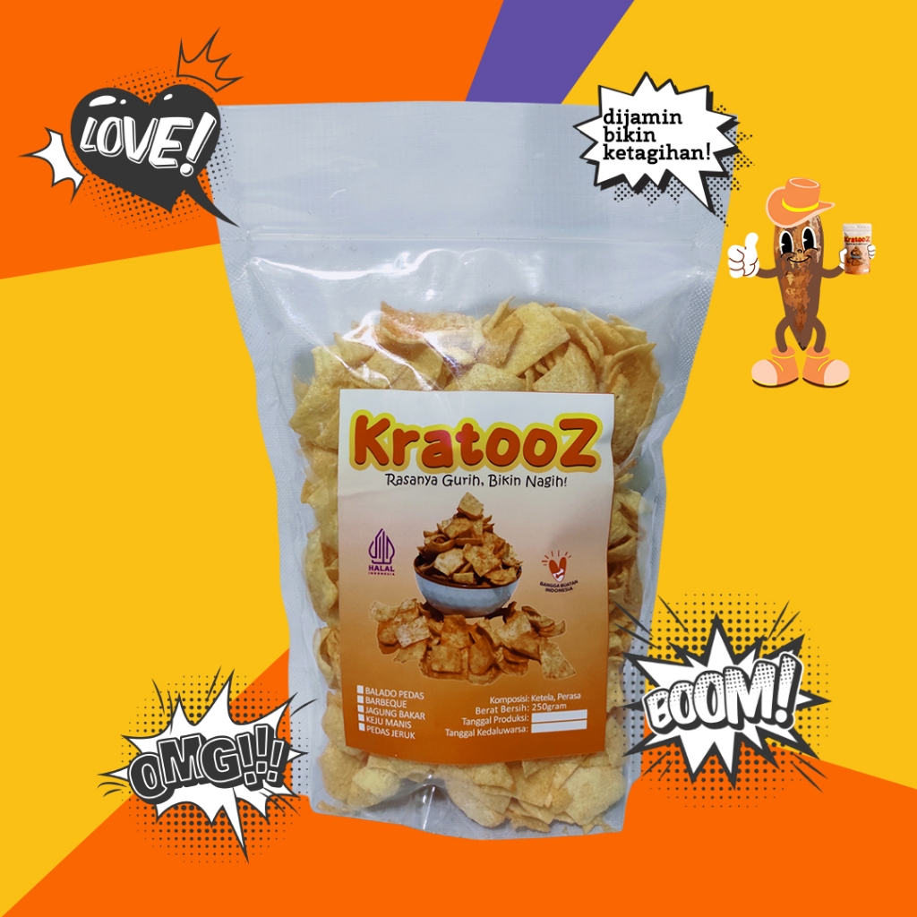 

Kratooz | Keripik | Kerupuk | Snack | Cemilan | 250 gram