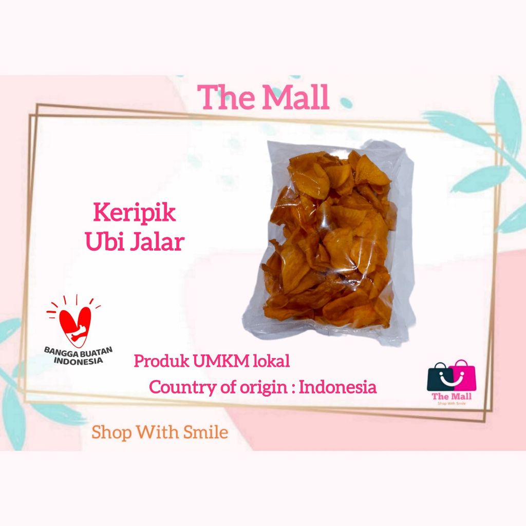 

(The Mall) Keripik Ubi Jalar Snack Makanan Ringan Homemade Enak Gurih Garing Kriuk Buatan Indonesia