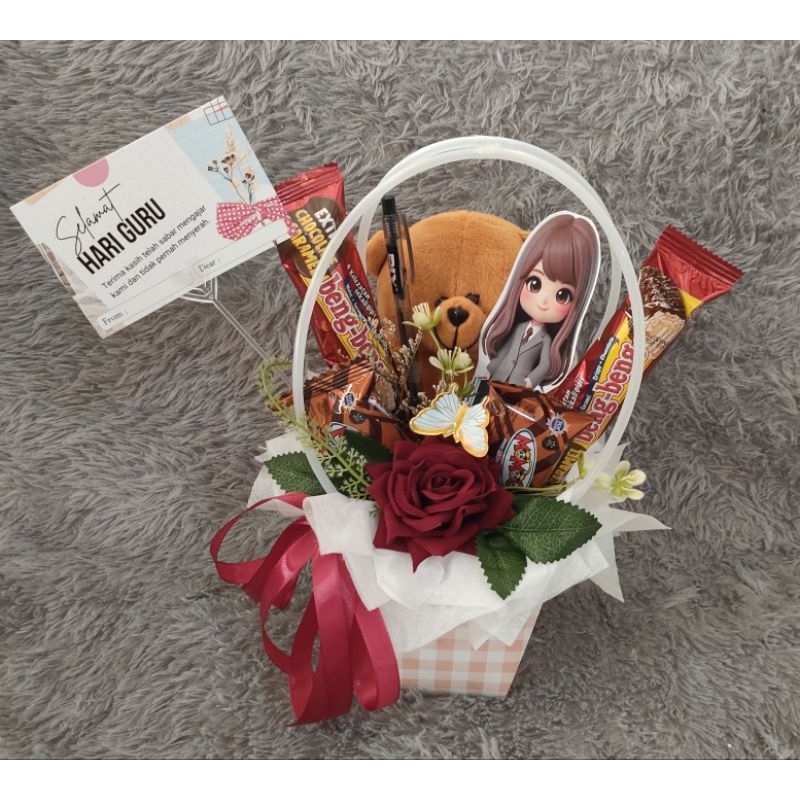 

gift box / hadiah hari guru /bag flower box