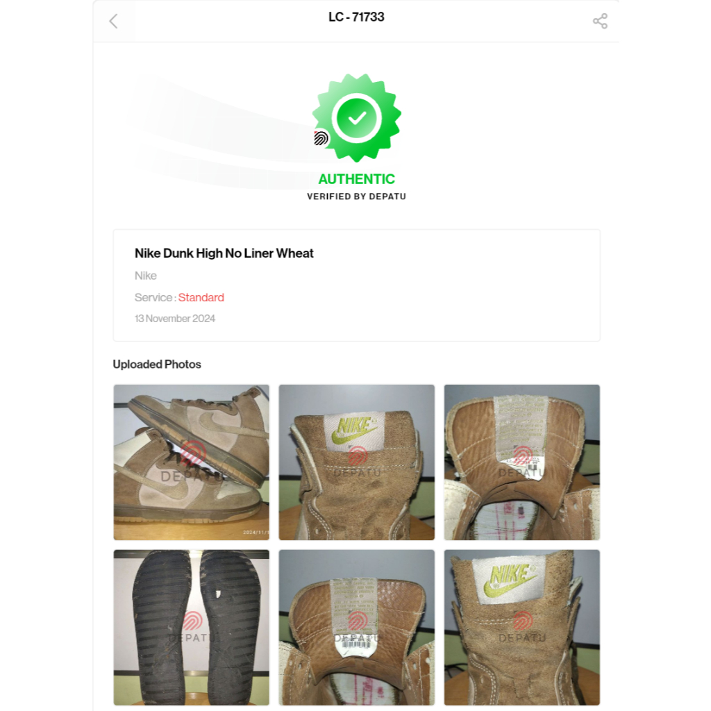 Nike Dunk High No Liner Wheat