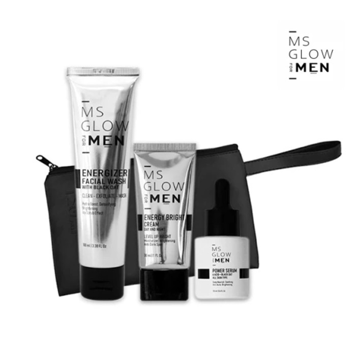 ❤️Sakila3❤️ MS Glow For Men Paket Basic 3 in 1 Perawatan Kulit Pria Cocok Untuk Semua Jenis Kulit Pr