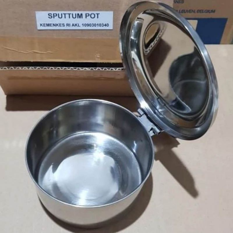 Pot Sputum Stainless Bak Penampung Dahak/Reak Pasien
