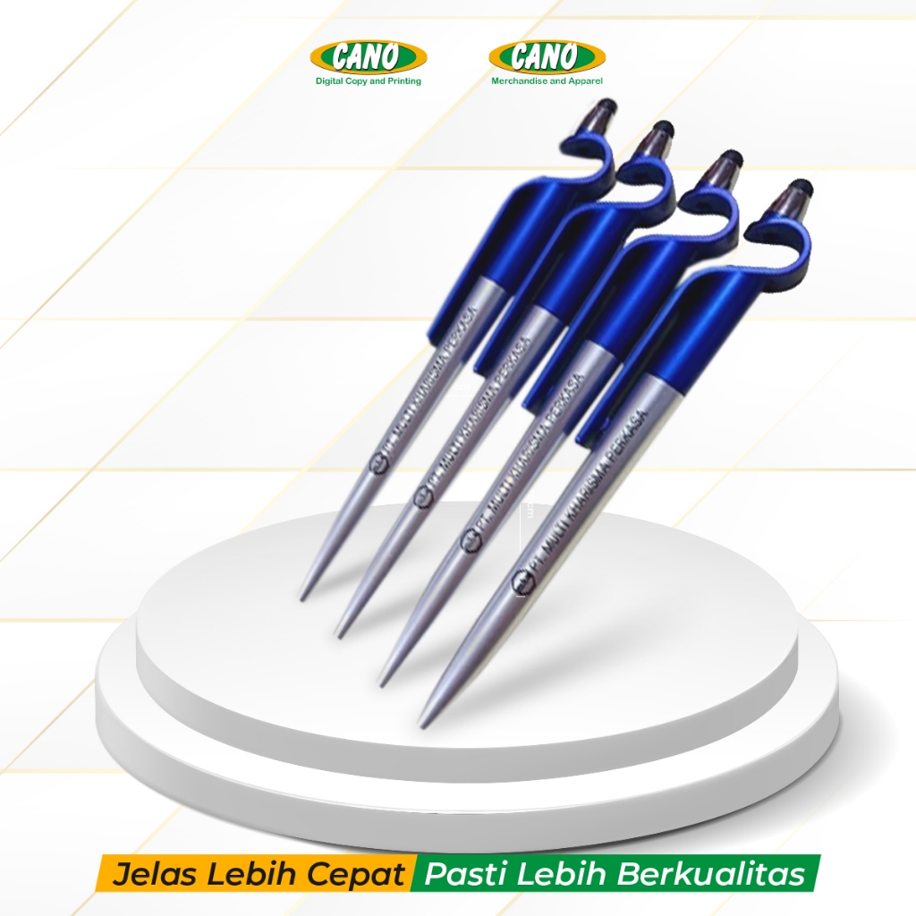 

Pulpen Plastik Custom Nama Logo Print UV