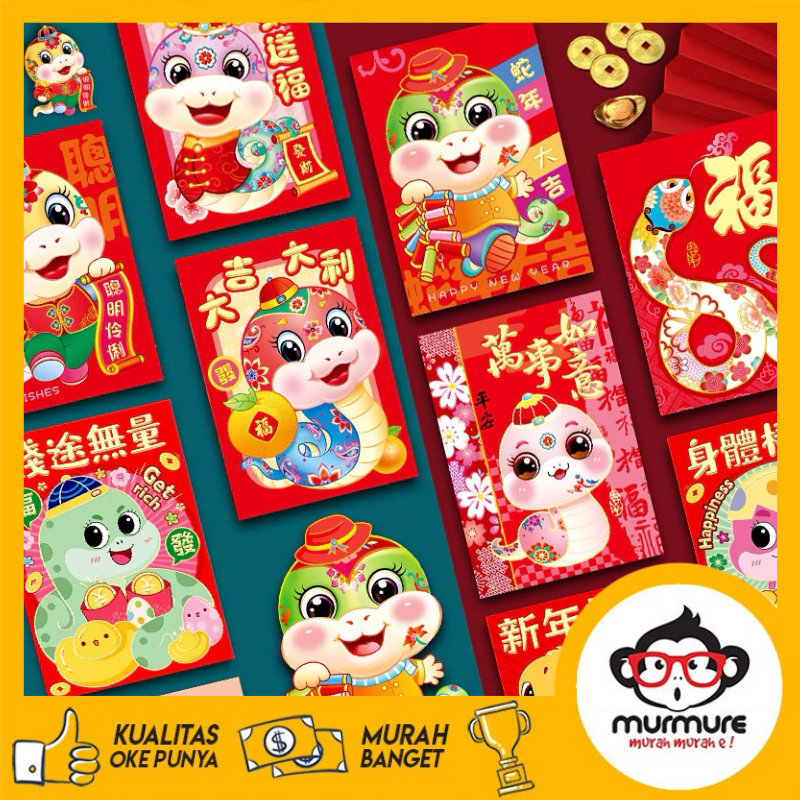 

MURMURE I ANGPAO HONG BAO IMLEK PENDEK SHIO ULAR 2025 ANGPAO IMLEK PENDEK ISI 6 EDISI TERBARU