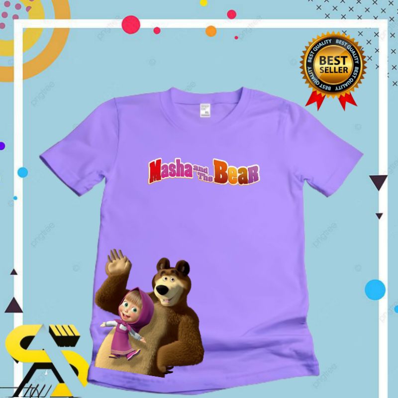 BAJU ANAK KAOS ANAK MARSHA AND THE BEAR