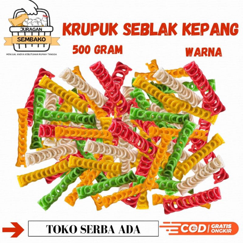 

Krupuk Kepang Warna Warni ½kg 500gram Krupuk Seblak Mentah