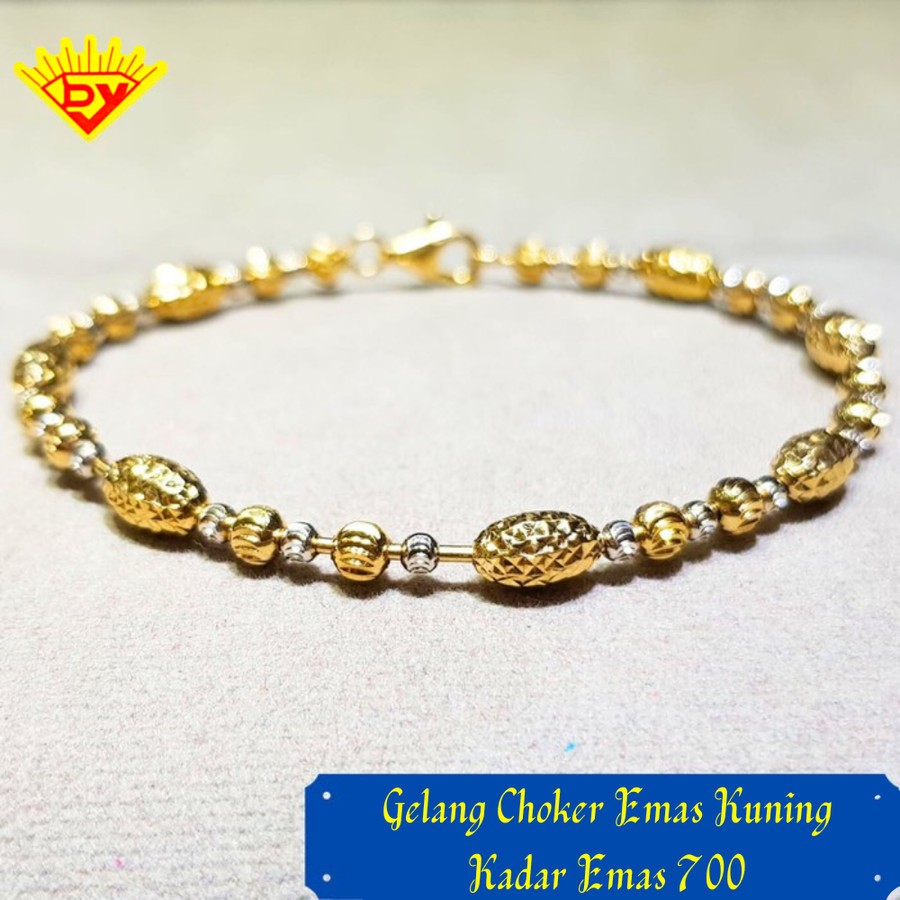 Gelang Emas Choker Baru Kadar Emas 700