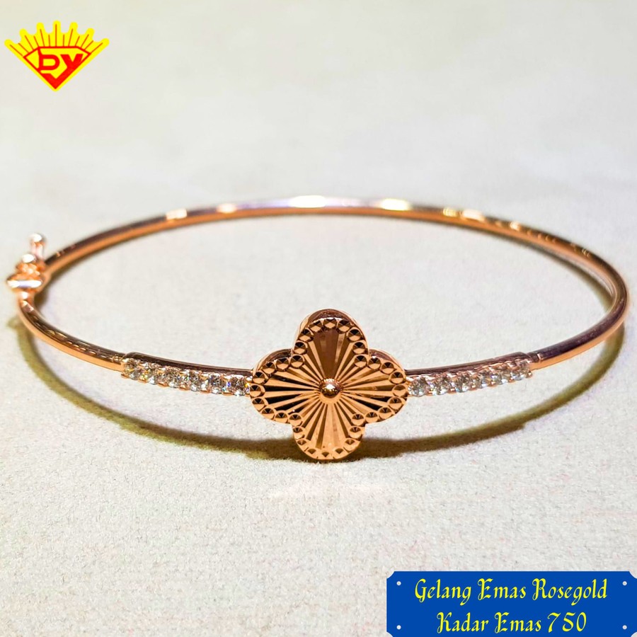 Gelang Bangle Emas Rosegold Kadar Emas 750