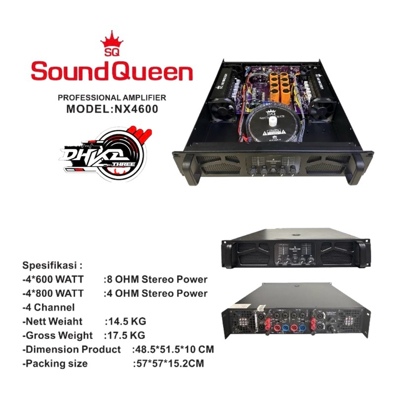 POWER SOUNDQUEEN MX 4600 BARU 4 CHANNEL DIATAS MX 4500 / POWER SONDQUEEN MX4600 4 CHANNEL / Power So