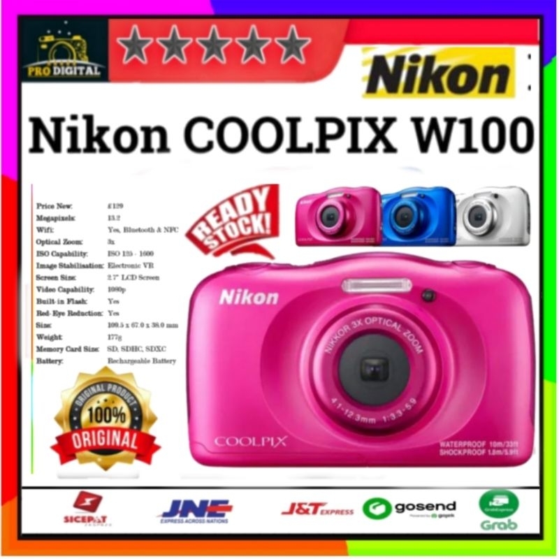 Nikon Coolpix W100 Underwater Garansi 1 Tahun