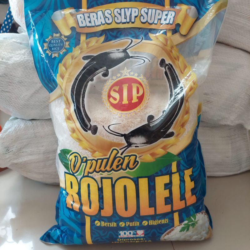 

Cap Rojolele kemasan 5 liter bersih, putih dan hiegenis